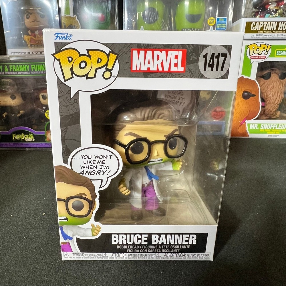 Funko Pop Marvel Bruce Banner 1417 Vinyl Bobblehead Figure Hulk Avengers